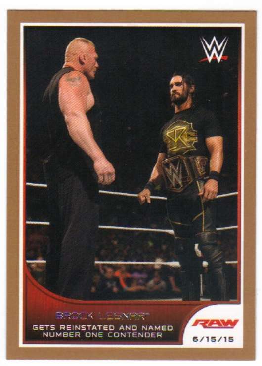 2016 Topps WWE Road to Wrestlemania Bronze Parallel #49 Brock Lesnar 