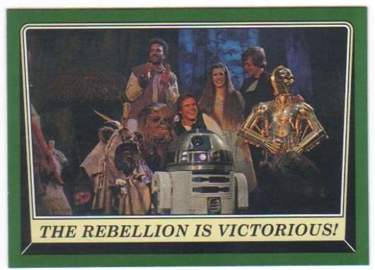 2016 Topps Star Wars Rogue One Mission Briefing Green #78 The Rebellion is Victorious!